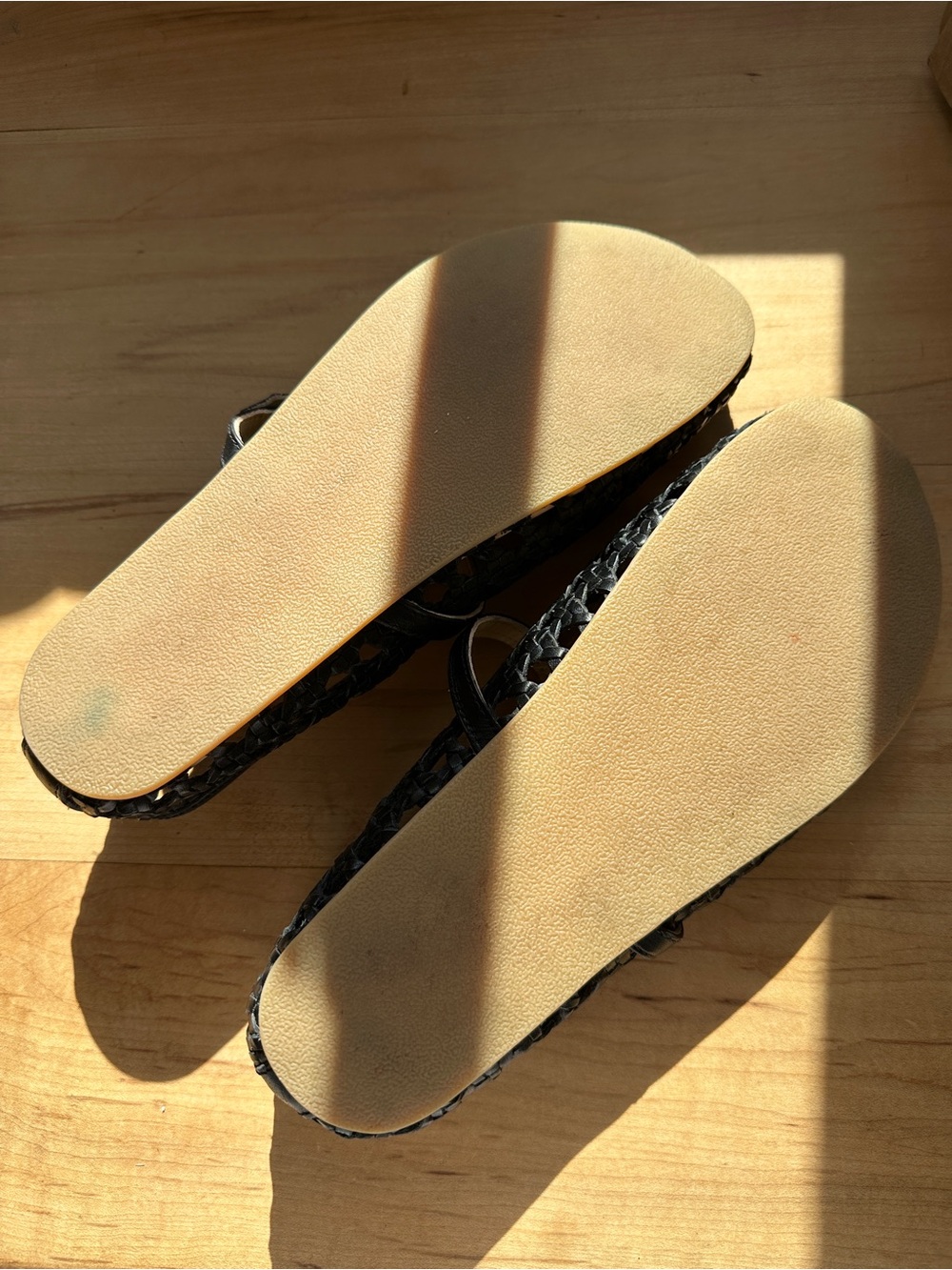 Women’s Black Mary Jane Anya’s Woven Ballet Flats - Picture 3 of 5